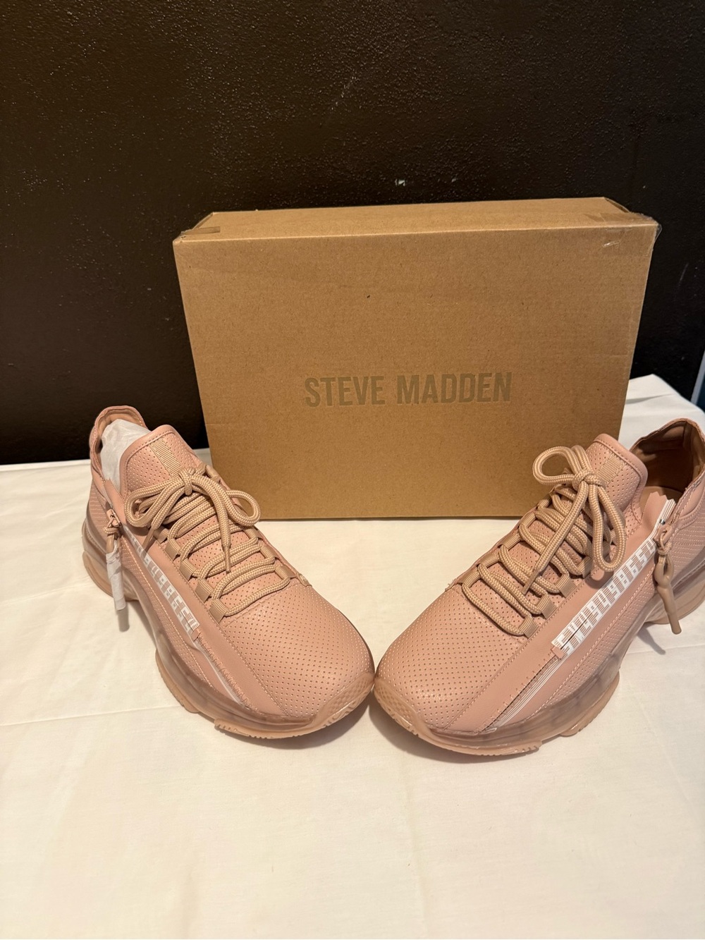 Steve Madden Blush Pink Platform Sneakers NWT